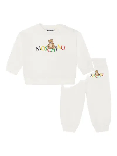 Moschino Babies' Teddy-print Tracksuit In White