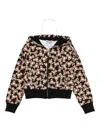 Moschino Teddy-print Zip-fastening Hoodie In Black