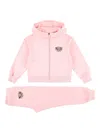 Moschino Teddy-print Zip Tracksuit In Pink