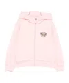 Moschino Teddy-print Zip-up Hoodie In Pink