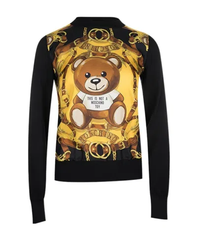 Moschino Teddy Scarf Pullover Hoodie In Multicolor