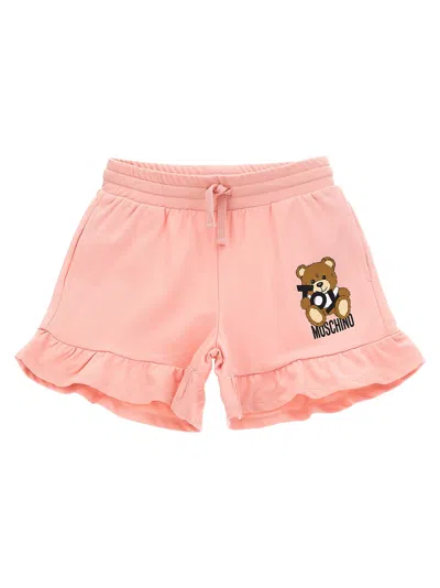 Moschino Kids' Teddy Shorts In Pink