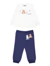 Moschino Teddy-snowman Elasticated Tracksuit In Blue