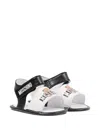 Moschino Teddy Strap Sandals In White