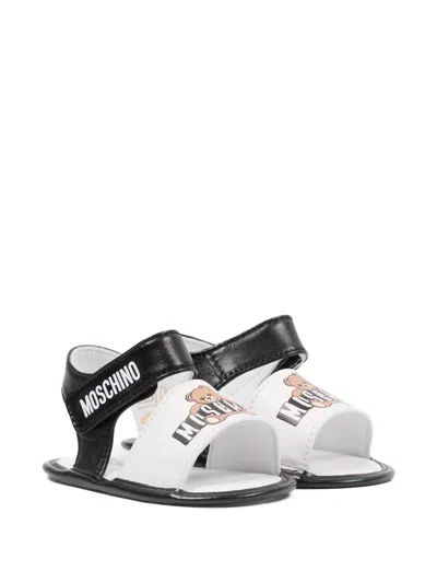 Moschino Babies' Teddy Strap Sandals In White