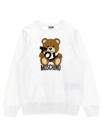 Moschino Kids' Teddy Sweatshirt In White