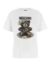 Moschino Crew Neck Graphic Print Short Sleeves Tshirt In White