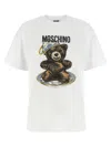Moschino Crew Neck Graphic Print Short Sleeves Tshirt In White