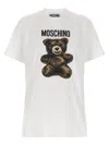 Moschino Logo Printed Cotton Jersey T-shirt In White