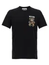 Moschino Black Cotton T-shirt With Bear Print