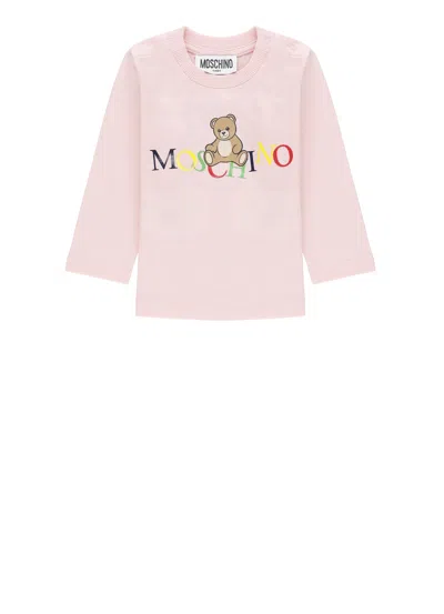 Moschino Babies' Teddy T-shirt In Pink