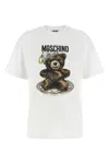 Moschino Crew Neck Graphic Print Short Sleeves Tshirt In White