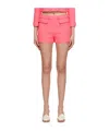Moschino Teddy Textured Shorts In Pink