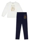 Moschino Teddy Trouser Set In Blue