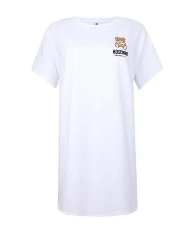 Moschino Teddy Under Bear Print T-shirt In White