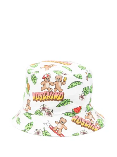 Moschino Babies' Teddy-bear Print Bucket Hat In Multi