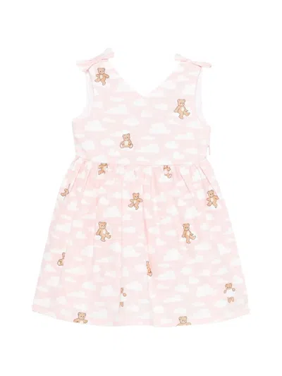 Moschino Babies' Teddy-print Dress In Pink