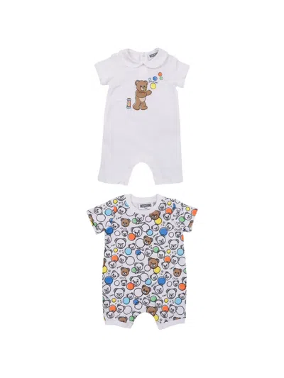 Moschino Babies' Set Pagliaccetti In Multi