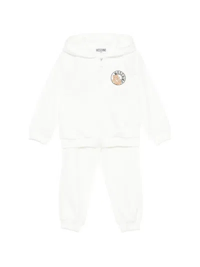 Moschino Babies' Teddy-print Tracksuit Set In White