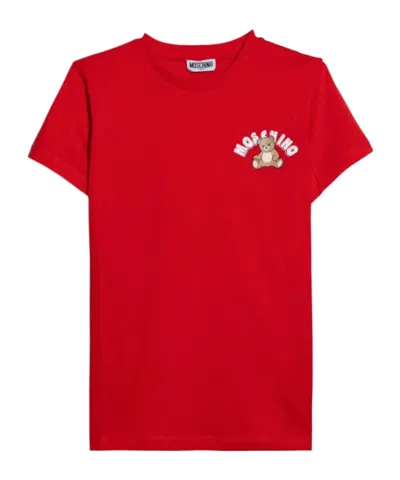 Moschino Kids' Teddy-print T-shirt In Red
