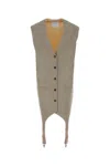 Moschino Couture Two-tone Wool And Satin Oversize Vest