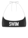 Moschino Text-print Bikini Top In Black