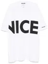 Moschino Text-print Mini Dress In White