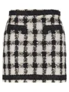 Moschino Blackwhite Texture Print Mini Skirt In Black