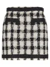 Moschino Blackwhite Texture Print Mini Skirt In Black