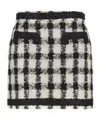 Moschino Blackwhite Texture Print Mini Skirt In Black