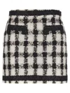 Moschino Blackwhite Texture Print Mini Skirt In Black