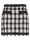 Moschino Blackwhite Texture Print Mini Skirt In White