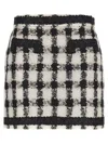 Moschino Blackwhite Texture Print Mini Skirt In Black