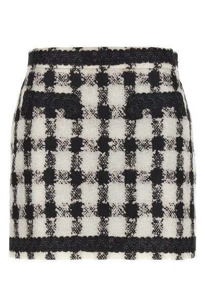 MOSCHINO 'TEXTURE' PRINT MINI SKIRT
