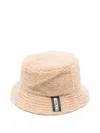 Moschino Textured Bucket Hat In Brown