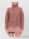 Moschino Textured Knit Turtleneck Shirt