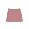 Moschino Textured Wool Mini Skirt In Pink