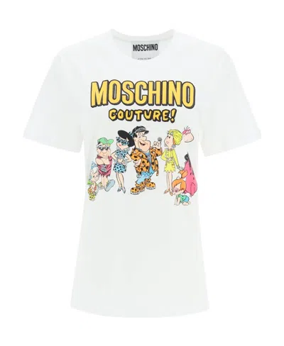 Moschino The Flintstones Cotton T-shirt In White
