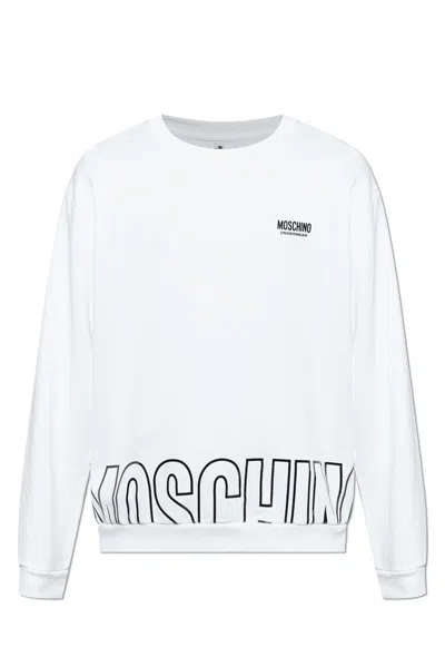 Moschino Logo-print Sweatshirt In White