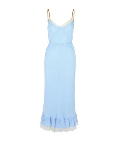 Moschino Thin Strap Dress In Blue