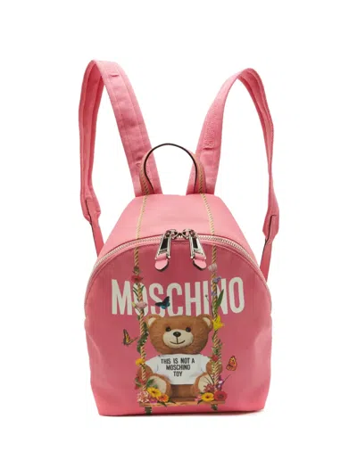 Pre-owned Moschino This Is Not A  Toy Backpack In Pink