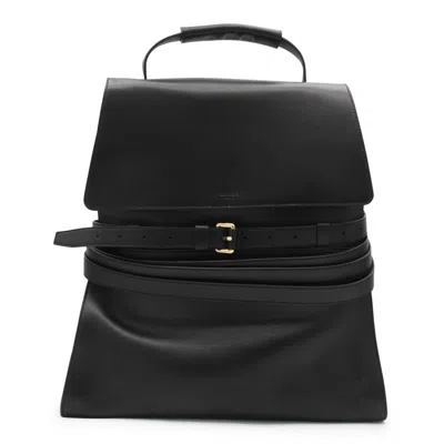 Moschino Tie Me Backpack In Black