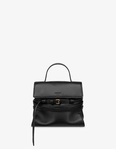 Moschino Tie Me Bag Small In Black