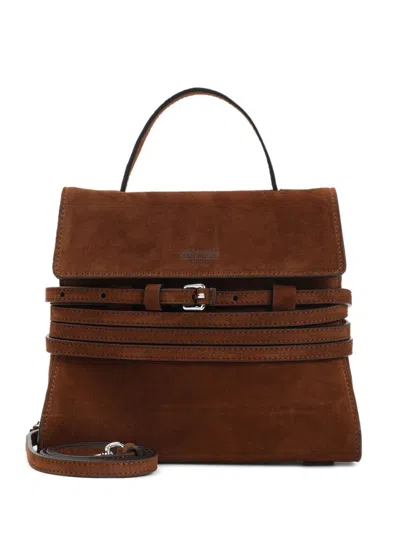 Moschino Tie Me Bag Small In Brown