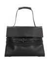 Moschino Tie Me Nappa Leather Tote Bag In Black