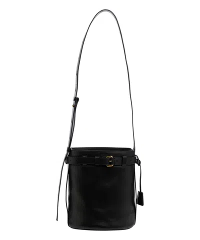 Moschino Tie Me Bucket Bag In Black