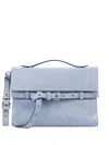 Moschino Tie Me Clutch Bag In Blue