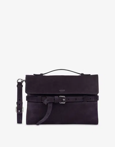 Moschino Tie Me Clutch: Online Exclusive In Brown