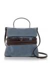 Moschino Tie Me Denim Shoulder Bag In Blue