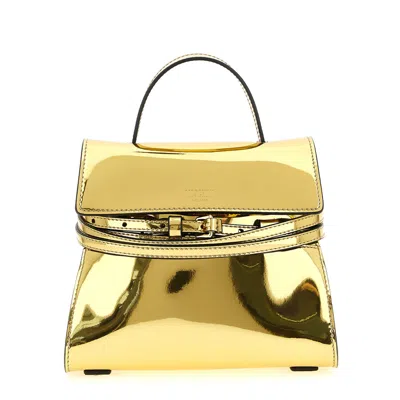 Moschino Tie Me Handbag In Silver